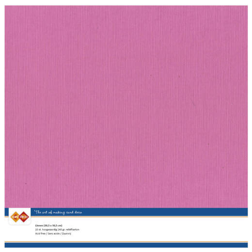 Findit Carddeco Leinenkarton 30,5 x 30,5cm 240g 10 Blatt Pink Pink