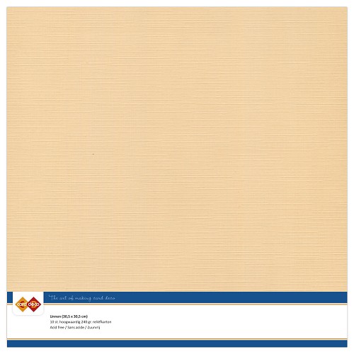 Findit Carddeco Leinenkarton 30,5 x 30,5cm 240g 10 Blatt Sand Sand