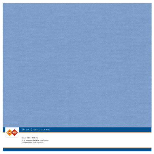 Findit Carddeco Leinenkarton 30,5 x 30,5cm 240g 10 Blatt Steinblau Steinblau