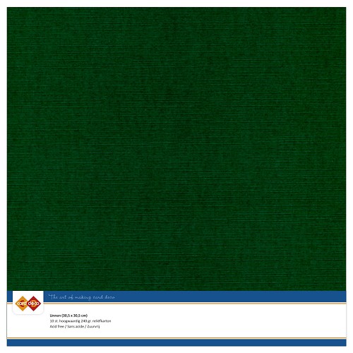 Findit Carddeco Leinenkarton 30,5 x 30,5cm 240g 10 Blatt Weihnachtes Grün Weihnachtes Grün