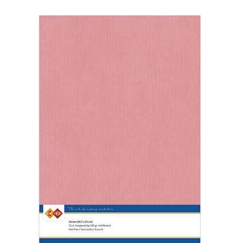 Findit Carddeco Leinenkarton DIN A4 240g 10 Blatt Alt rosa Alt rosa