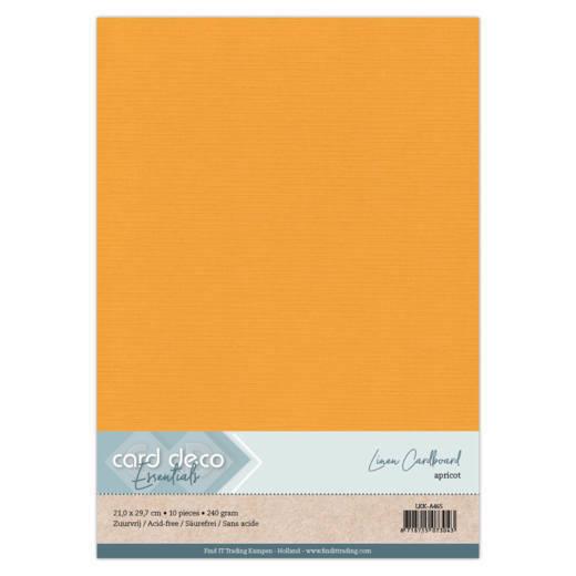 Findit Carddeco Leinenkarton DIN A4 240g 10 Blatt Apricot Apricot