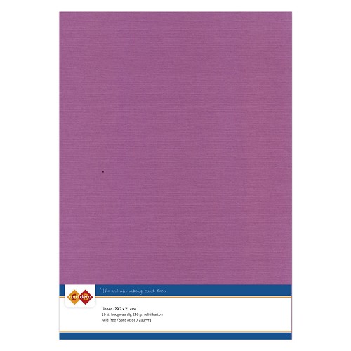 Findit Carddeco Leinenkarton DIN A4 240g 10 Blatt Aubergine Aubergine