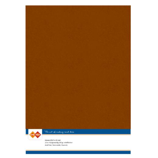 Findit Carddeco Leinenkarton DIN A4 240g 10 Blatt Braun Braun