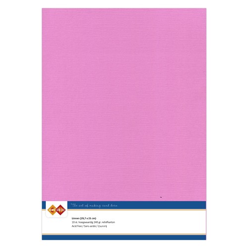 Findit Carddeco Leinenkarton DIN A4 240g 10 Blatt Fuchsia Fuchsia