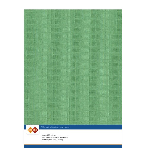 Findit Carddeco Leinenkarton DIN A4 240g 10 Blatt Grün Grün