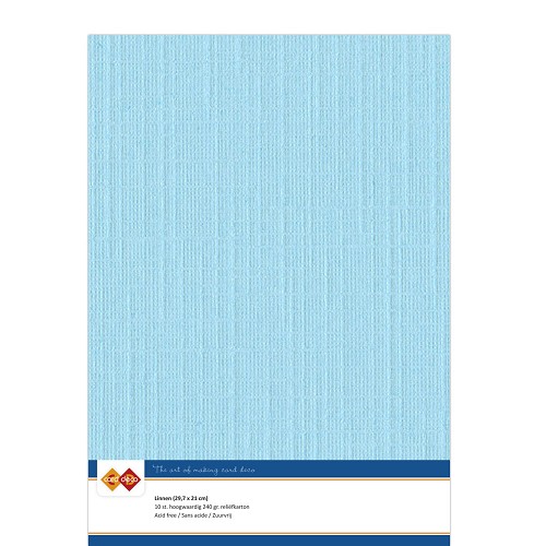 Findit Carddeco Leinenkarton DIN A4 240g 10 Blatt Hellblau Hellblau