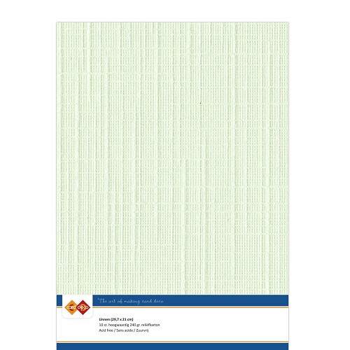 Findit Carddeco Leinenkarton DIN A4 240g 10 Blatt Hellgrün Hellgrün