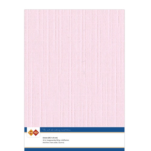 Findit Carddeco Leinenkarton DIN A4 240g 10 Blatt Hellrosa Hellrosa