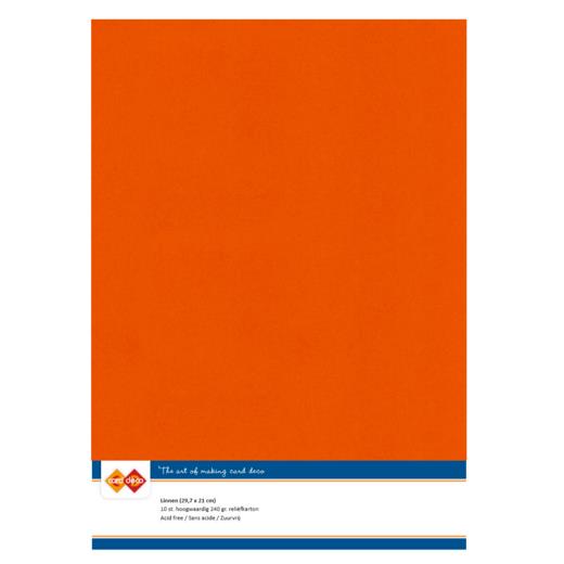 Findit Carddeco Leinenkarton DIN A4 240g 10 Blatt Herbst Orange Herbst Orange