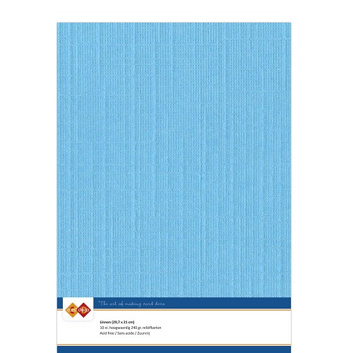 Findit Carddeco Leinenkarton DIN A4 240g 10 Blatt Himmelblau Himmelblau