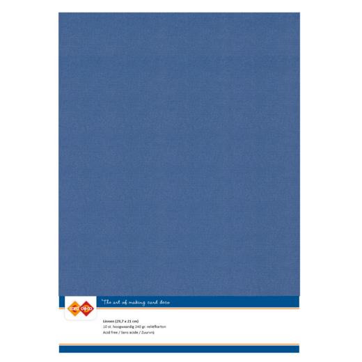 Findit Carddeco Leinenkarton DIN A4 240g 10 Blatt Jeansblau Jeansblau