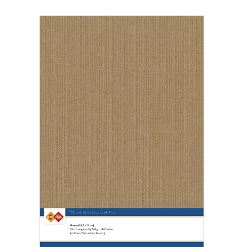 Findit Carddeco Leinenkarton DIN A4 240g 10 Blatt Kaffee braun Kaffee braun