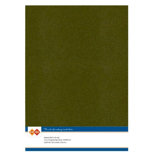 Findit Carddeco Leinenkarton DIN A4 240g 10 Blatt Kieferngrün Kieferngrün