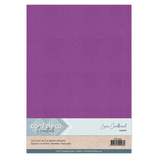 Findit Carddeco Leinenkarton DIN A4 240g 10 Blatt Mauve Mauve