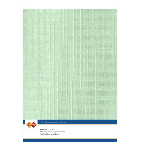 Findit Carddeco Leinenkarton DIN A4 240g 10 Blatt Mittelgrün Mittelgrün