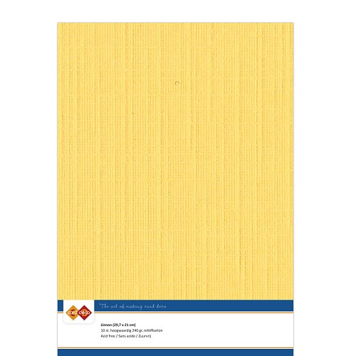 Findit Carddeco Leinenkarton DIN A4 240g 10 Blatt Ocker Ocker