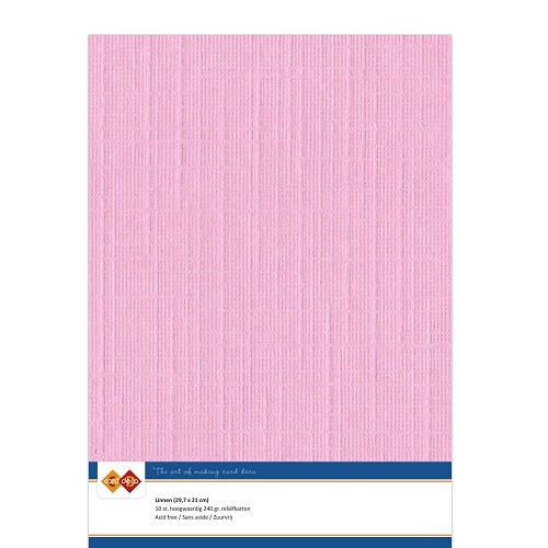 Findit Carddeco Leinenkarton DIN A4 240g 10 Blatt Rosa Rosa