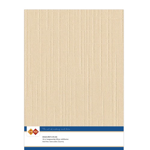 Findit Carddeco Leinenkarton DIN A4 240g 10 Blatt Sand Sand