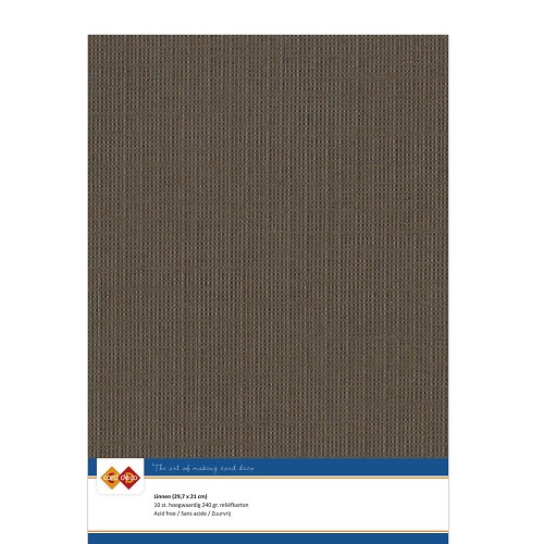 Findit Carddeco Leinenkarton DIN A4 240g 10 Blatt Schokoladenbraun Schokoladenbraun