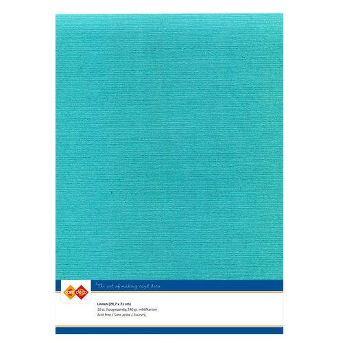 Findit Carddeco Leinenkarton DIN A4 240g 10 Blatt Smaragdgrün Smaragdgrün