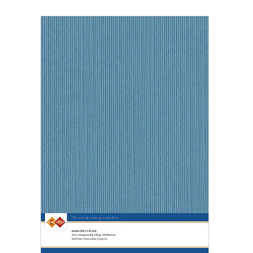 Findit Carddeco Leinenkarton DIN A4 240g 10 Blatt Türkis Türkis