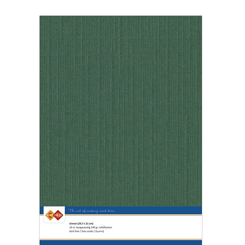 Findit Carddeco Leinenkarton DIN A4 240g 10 Blatt Weihnachtes Grün Weihnachtes Grün