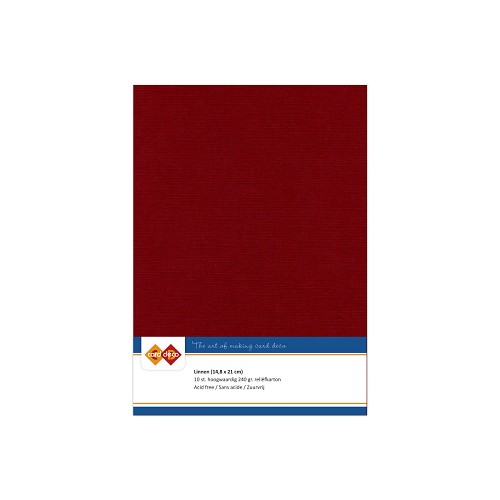 Findit Carddeco Leinenkarton DIN A5 240g 10 Blatt Bordeaux Bordeaux