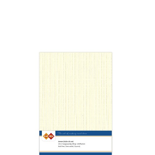 Findit Carddeco Leinenkarton DIN A5 240g 10 Blatt Creme Creme