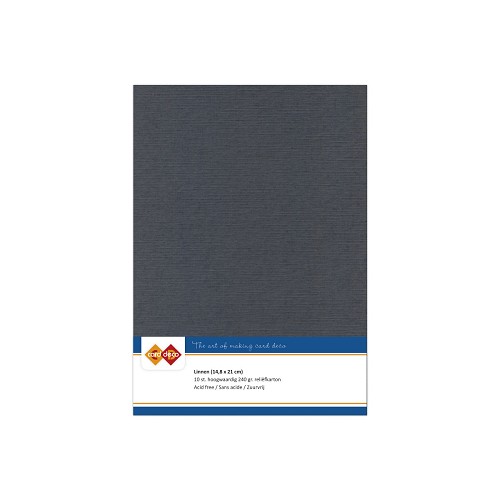 Findit Carddeco Leinenkarton DIN A5 240g 10 Blatt Dunkelgrau Dunkelgrau