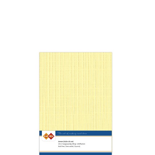 Findit Carddeco Leinenkarton DIN A5 240g 10 Blatt Gelb Gelb
