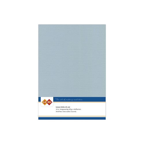 Findit Carddeco Leinenkarton DIN A5 240g 10 Blatt Grau Grau