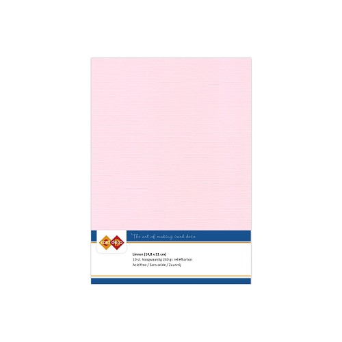 Findit Carddeco Leinenkarton DIN A5 240g 10 Blatt Hellrosa Hellrosa