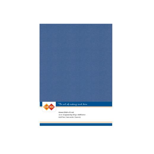 Findit Carddeco Leinenkarton DIN A5 240g 10 Blatt Jeansblau Jeansblau