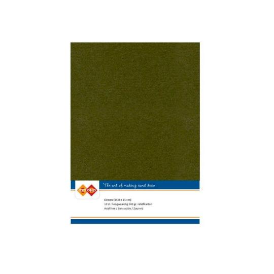 Findit Carddeco Leinenkarton DIN A5 240g 10 Blatt Kieferngrün Kieferngrün