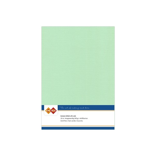 Findit Carddeco Leinenkarton DIN A5 240g 10 Blatt Mittelgrün Mittelgrün