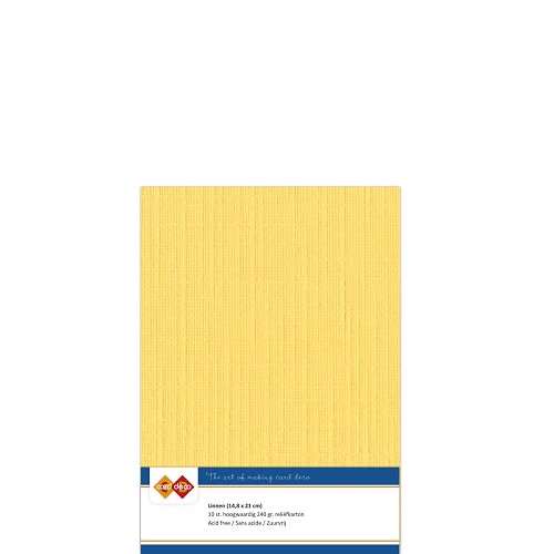 Findit Carddeco Leinenkarton DIN A5 240g 10 Blatt Ocker Ocker