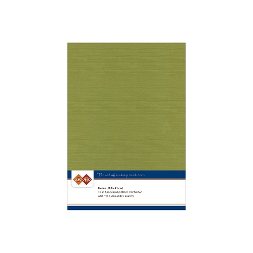 Findit Carddeco Leinenkarton DIN A5 240g 10 Blatt Olive Olive