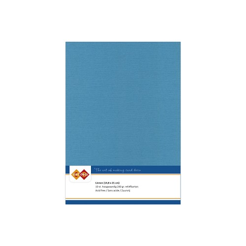 Findit Carddeco Leinenkarton DIN A5 240g 10 Blatt Türkis Türkis