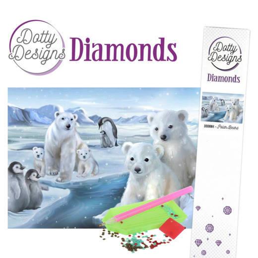 Findit Dotty Designs Diamonds - Malen mit Diamanten - Eisbären 