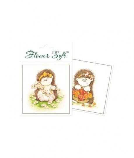 Flower Soft® 6 Kartenaufleger Igel 