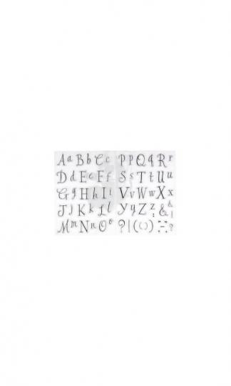 Forever Friends 5x7 clear stamp - greetings (hand script alphabet) 2pcs 