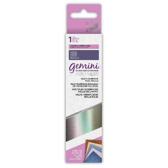 Gemini FOILPRESS Multi-Surface Heißfolienstempel Folie 12,6 x 500cm Aurora Aurora