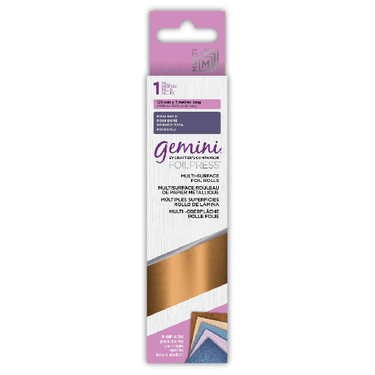 Gemini FOILPRESS Multi-Surface Heißfolienstempel Folie 12,6 x 500cm Rosegold Rosegold