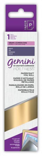 Gemini FOILPRESS Papercraft Heißfolienstempel Folie 12,6 x 500cm Gold Gold