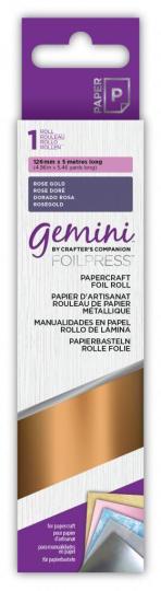 Gemini FOILPRESS Papercraft Heißfolienstempel Folie 12,6 x 500cm Rosegold Rosegold