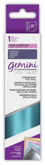 Gemini FOILPRESS Papercraft Heißfolienstempel Folie 12,6 x 500cm Türkis Türkis