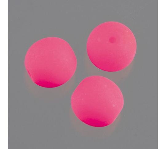 Glasperlen rund NEON opak 6mm / 30 Stk. Neon-Pink Neon-Pink