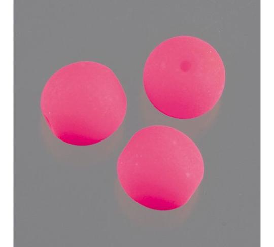 Glasperlen rund NEON opak 8mm / 18 Stk. Neon-Pink Neon-Pink