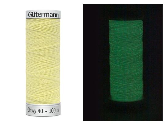 Gütermann Sulky Glowy 40 Stickgarn - Leuchtet im dunkeln - 100m 1-Gelb 1-Gelb